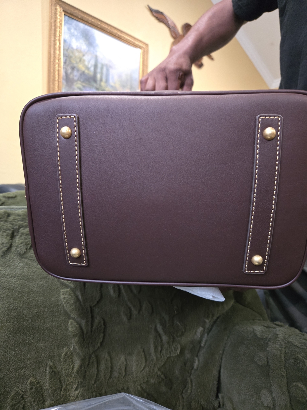 Rare Dooney & Bourke Brown T'moro Western Leather Drawstring Bucket Bag.NWT. - Picture 6 of 11